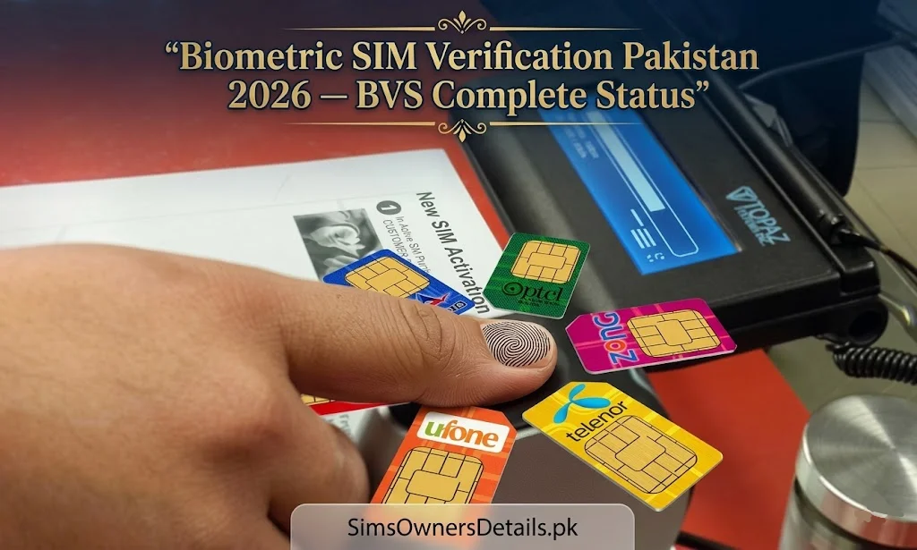 Biometric SIM Verification Pakistan 2026 — BVS Complete Status Check Guide
