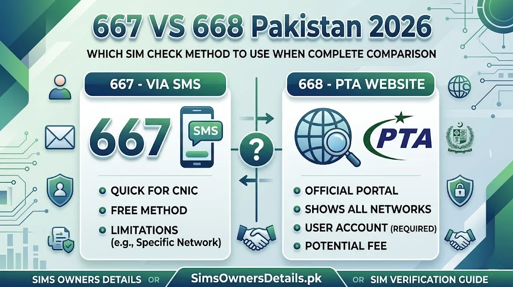 667 vs 668 Pakistan 2026 — Which SIM Check Method to Use When Complete Comparison
