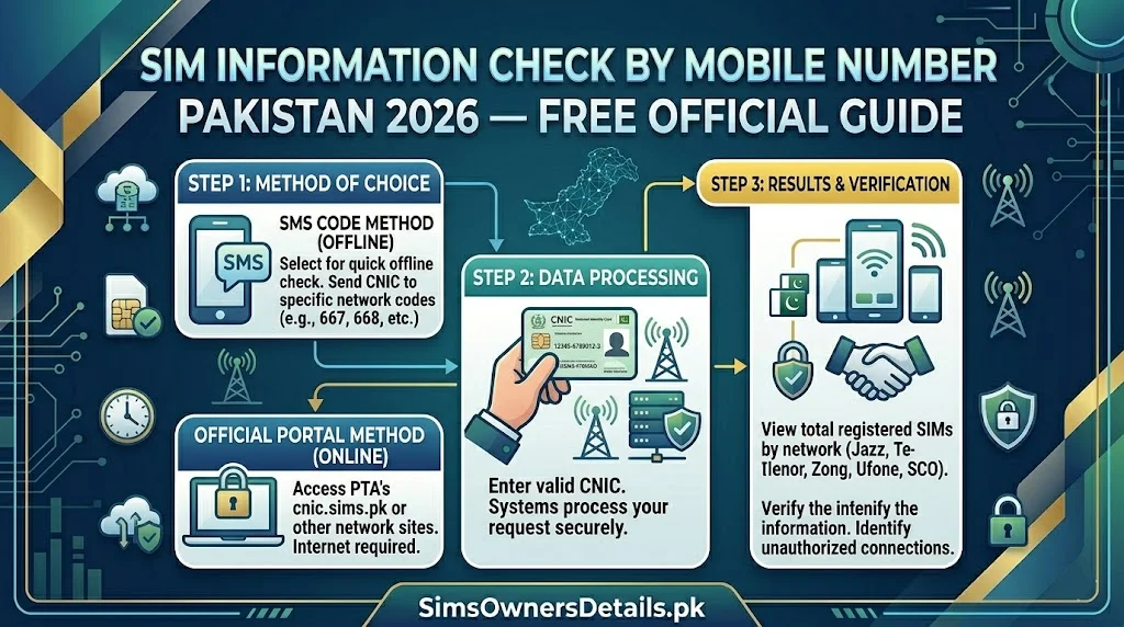SIM Information Check by Mobile Number Pakistan 2026 — Free Official Guide