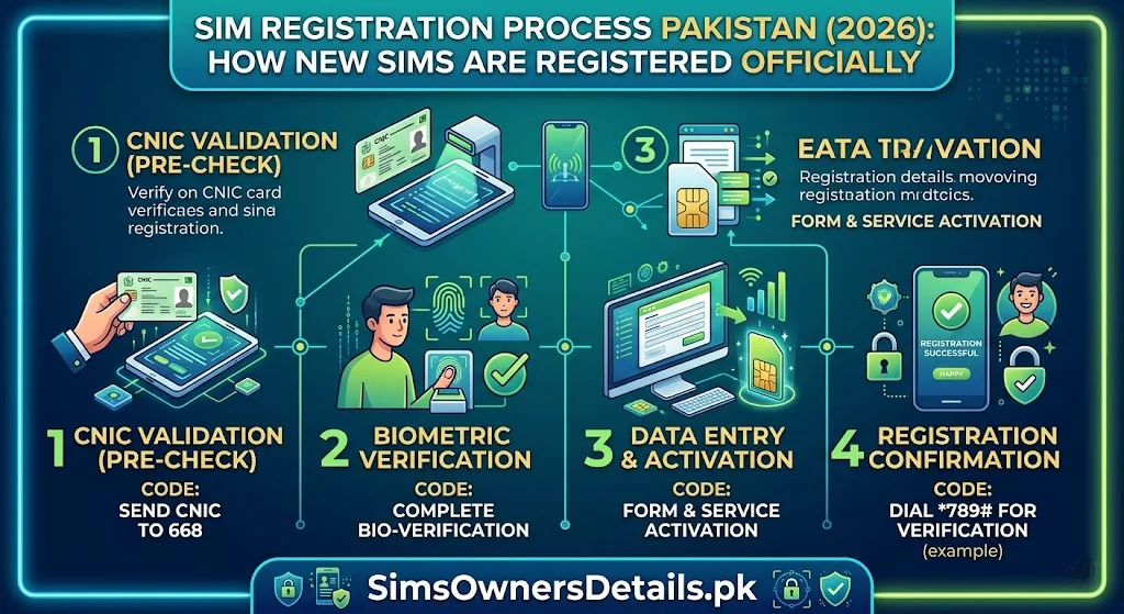 SIM Registration Process Pakistan 2026 — How New SIMs Are Registered Officially