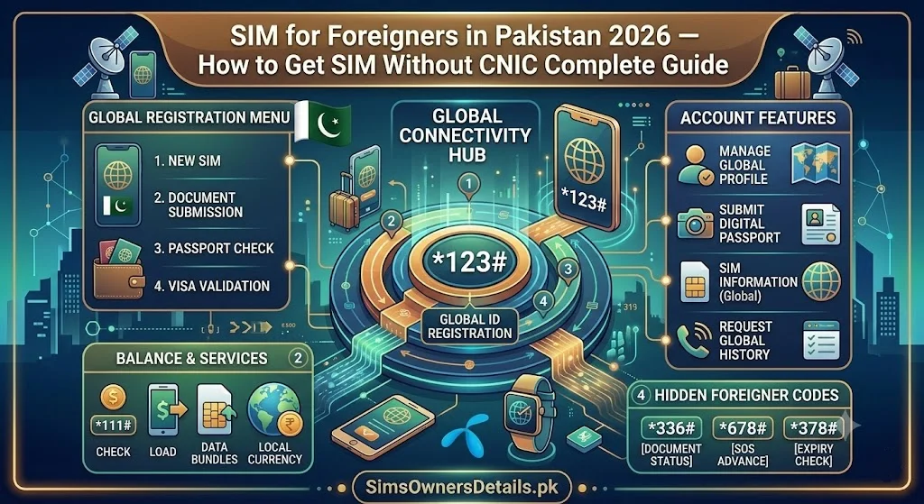 SIM for Foreigners in Pakistan 2026 — How to Get SIM Without CNIC Complete Guide