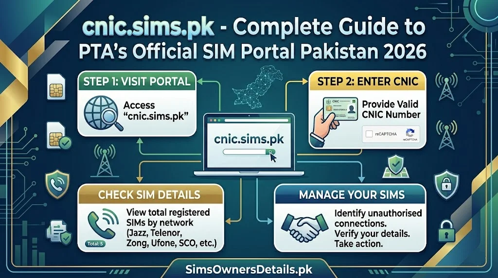 cnic.sims.pk — Complete Guide to PTA's Official SIM Portal Pakistan 2026